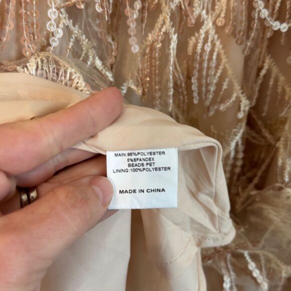 NWT! Showpo. Khrizza Mini Sequin Dress - Gold | Size 12 - Picture 10 of 10